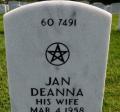 Headstone Symbols and Meanings, Wiccan Pentacle