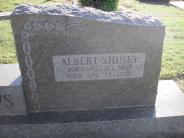 OK, Grove, Olympus Cemetery, Headstone Close Up, Andrews, Albert Sidney