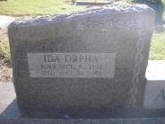 OK, Grove, Olympus Cemetery, Headstone Close Up, Andrews, Ida Orpha