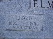 OK, Grove, Olympus Cemetery, Headstone Close Up, Elmire, Lloyd