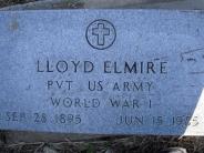 OK, Grove, Olympus Cemetery, Military Headstone, Elmire, Lloyd