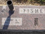 OK, Grove, Olympus Cemetery, Headstone Close Up, Fisher, Ruby B.