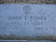OK, Grove, Olympus Cemetery, Military Headstone, Fisher, John Lester