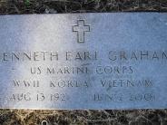 OK, Grove, Olympus Cemetery, Military Headstone, Graham, Kenneth Earl