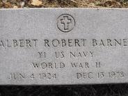 OK, Grove, Olympus Cemetery, Military Headstone, Barnes, Albert Robert