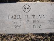OK, Grove, Olympus Cemetery, Footstone, Barnes, Hazel H. (Blaine)