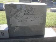 OK, Grove, Olympus Cemetery, Headstone Close Up, Fisher, Patsy Ann