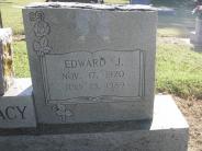 OK, Grove, Olympus Cemetery, Headstone Close Up, Hallacy, Edward J. 