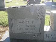 OK, Grove, Olympus Cemetery, Headstone Close Up, Hallacy, Wanda E.
