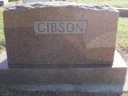 OK, Grove, Olympus Cemetery, Family Headstone, Gibson, Louise (Hill)