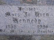 OK, Grove, Olympus Cemetery, Headstone Close Up, Kennedy, Mary Jo (Horn)