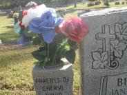 OK, Grove, Olympus Cemetery, Headstone Close Up (View 2), Roe, James Everett & Betsy A.