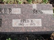 OK, Grove, Olympus Cemetery, Headstone Close Up, Coker, Fred R.
