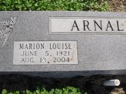 OK, Grove, Olympus Cemetery, Headstone Close Up, Arnall, Marion Louise