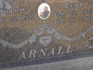 OK, Grove, Olympus Cemetery, Headstone Close Up, Arnall, Leon & Connie