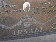 OK, Grove, Olympus Cemetery, Headstone Close Up, Arnall, Leon & Connie