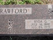 OK, Grove, Olympus Cemetery, Headstone Close Up, Crawford, Hyda B.