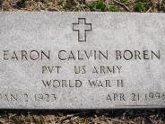 OK, Grove, Olympus Cemetery, Military Headstone, Boren, Earon Calvin