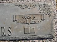 OK, Grove, Olympus Cemetery, Headstone Close Up, Beavers, Cora A.