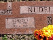 OK, Grove, Olympus Cemetery, Headstone Close Up, Nudelman, Florence E.