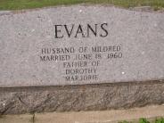 OK, Grove, Olympus Cemetery, Headstone Back View, Evans, Elmer E.