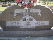 OK, Grove, Olympus Cemetery, Headstone Close Up, Jobe, Leo O. & Edna M.