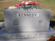 OK, Grove, Olympus Cemetery, Headstone Back View, Kennedy, Robert S. & Sheila O.