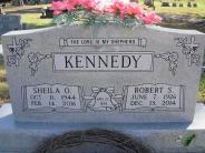 OK, Grove, Olympus Cemetery, Headstone Close Up, Kennedy, Robert S. & Sheila O.