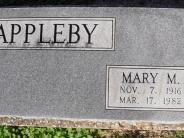 OK, Grove, Olympus Cemetery, Headstone Close Up, Appleby, Mary M.