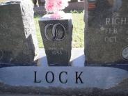 OK, Grove, Olympus Cemetery, Headstone Close Up, Lock, Richard W. & Polly Jane
