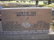 OK, Grove, Olympus Cemetery, Headstone Close Up, Medlin, Roy L. & Irene W.