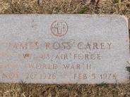 OK, Grove, Buzzard Cemetery, Carey, James Ross Military Footstone