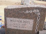 OK, Grove, Buzzard Cemetery, Carey, William Ross Headstone (Close up)