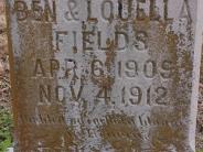 OK, Grove, Buzzard Cemetery, Fields, Mary V. Headstone (Close Up)