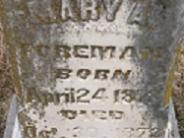 OK, Grove, Buzzard Cemetery, Foreman, Mary A. Headstone