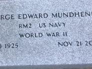 OK, Grove, Buzzard Cemetery, Mundhenke, George Edward Military Footstone
