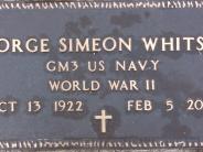 OK, Grove, Buzzard Cemetery, Whitson, George Simeon Military Footstone