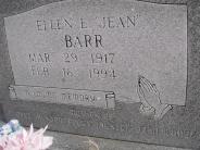 OK, Grove, Buzzard Cemetery, Barr, Ellen E. Headstone (Close Up)