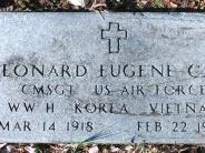 OK, Grove, Buzzard Cemetery, Cale, Leonard Eugene Military Footstone