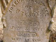 OK, Grove, Buzzard Cemetery, Cary, Josephene E. Headstone (Close Up)