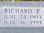 OK, Grove, Buzzard Cemetery, Dixon, Richard P. Headstone Closeup