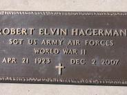 OK, Grove, Buzzard Cemetery, Hagerman, Robert Elvin Military Headstone