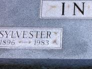 OK, Grove, Buzzard Cemetery, Inlow, Sylvester Headstone Closeup