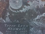 OK, Grove, Buzzard Cemetery, Stowell, Terry Lynn Headstone (Closeup)