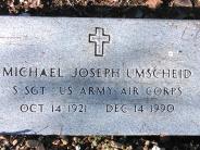 OK, Grove, Buzzard Cemetery, Umscheid, Michael Joseph Military Footstone