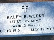 OK, Grove, Buzzard Cemetery, Weeks, Ralph Boyd Military Footstone