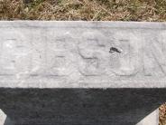 OK, Grove, Olympus Cemetery, Gibson, Hudnal Headstone (Top View)