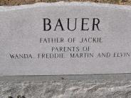 OK, Grove, Buzzard Cemetery, Bauer, Edward & Eva Erema Headstone (Back View)