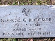OK, Grove, Buzzard Cemetery, Bloomer, George G. Military Footstone