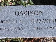 OK, Grove, Buzzard Cemetery, Davison, Elizabeth & Joseph M. Headstone